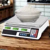 Cântar Electronic ANGRO Comercial 40 kg, Afișaj Dublu LCD, Calculare Preț și Acumulator Reîncărcabil