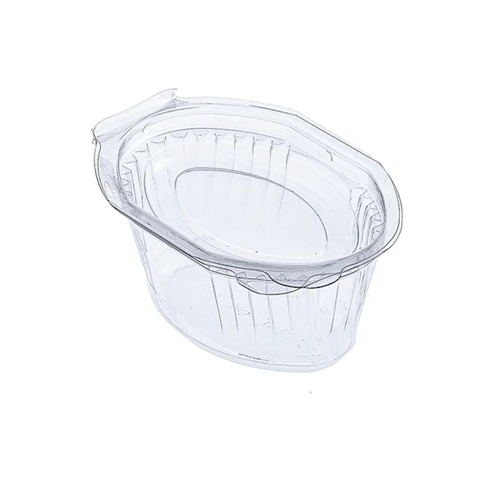 Sosiere ovale cu capac atasat 100 ml, 100 buc./set