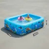 Piscină Gonflabilă Dreptunghiulară pentru Copii și Familie, Design Ocean Life, 260 x 170 x 56 cm
