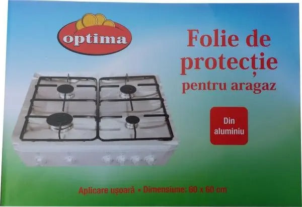 Folie protectoare din aluminiu pentru aragaz 60x60, 10 buc/set