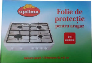 Folie protectoare din aluminiu pentru aragaz 60x60, 10 buc/set