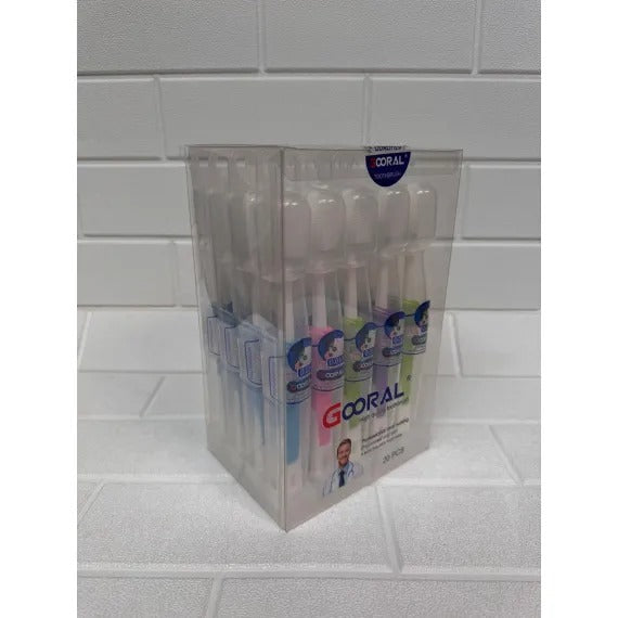Set 20 Periute de Dinti 18.5cm, cu suport, ambalate individual