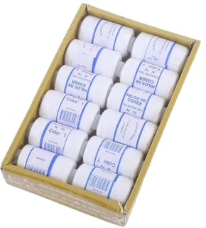 Set ata de cusut poliester 100%, Nr 70,85m, ALB, 12bucati