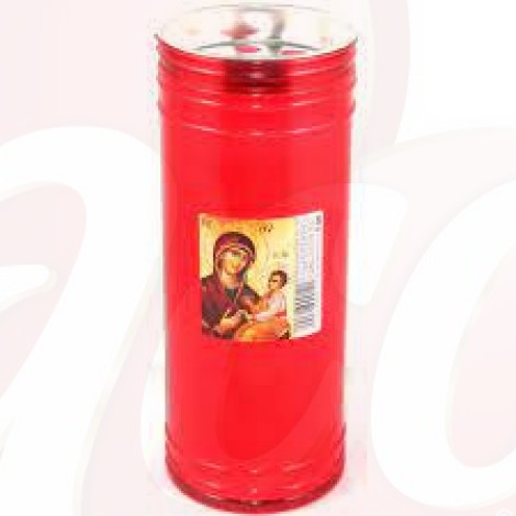 CANDELA PLASTIC ROSU T80, 12 buc/set