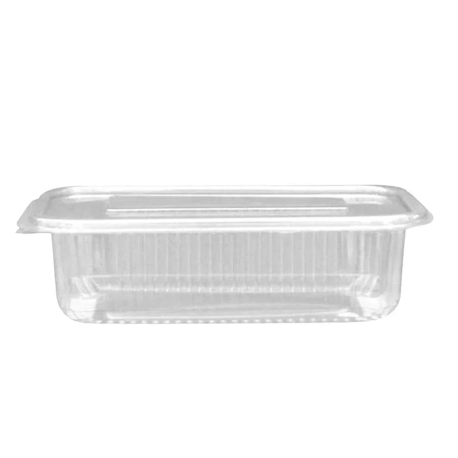 Caserola plastic (pet) cu capac atasat, 750ml, 100buc/set