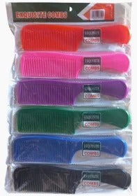 Set pieptene cu maner 12 buc/set multicolor