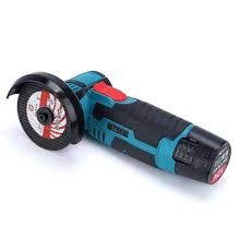 Mini polizor flex unghiular portabil 2 acumulatori 12V, 750W, 1500 mAh, 19500 rpm, 2 discuri 76 mm, soft start, design modern, Verde/Negru