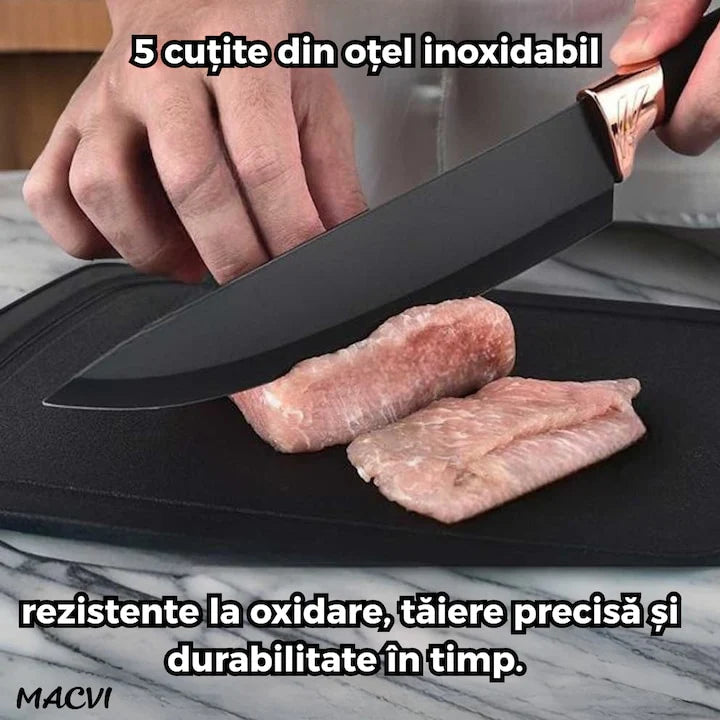 Set ustensile bucatarie , cu suport, 19 piese