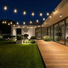 Ghirlandă Luminoasă Decorativă Interconectabilă  15 m, 30 Becuri LED, Alb Cald, Exterior IP44