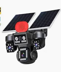 Cameră de Supraveghere 4G Solara Okam X2 Pro, 4 Lentile 16MP, Înregistrare Continuă 24/7, Acumulator 16000mAh, Vedere Nocturnă Color