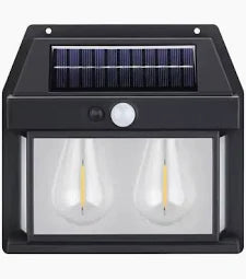 Set 5 lampi  solare de perete, cu 2 becuri LED,  senzor de miscare, 3 moduri de lumina
