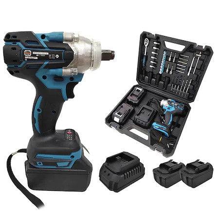 Pistol de impact si insurubat /43 accesorii incluse ,2 acumulatori 48v Litium /valiza